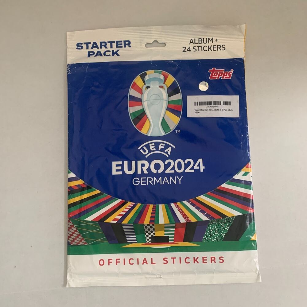 Starter Pack Album 24 Stickers Topps UEFA EURO 2024 Germany Official Stickers